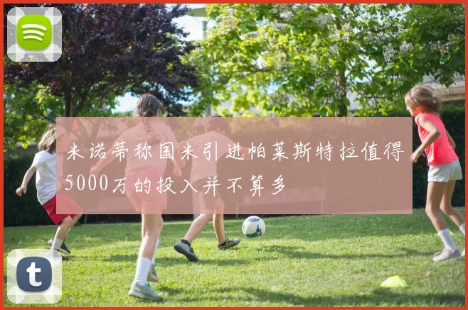 米诺蒂称国米引进帕莱斯特拉值得5000万的投入并不算多